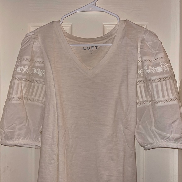 White Laced Peasant Top - Picture 3 of 5